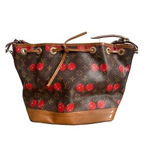 Lv monogram cherry print shoulder bag